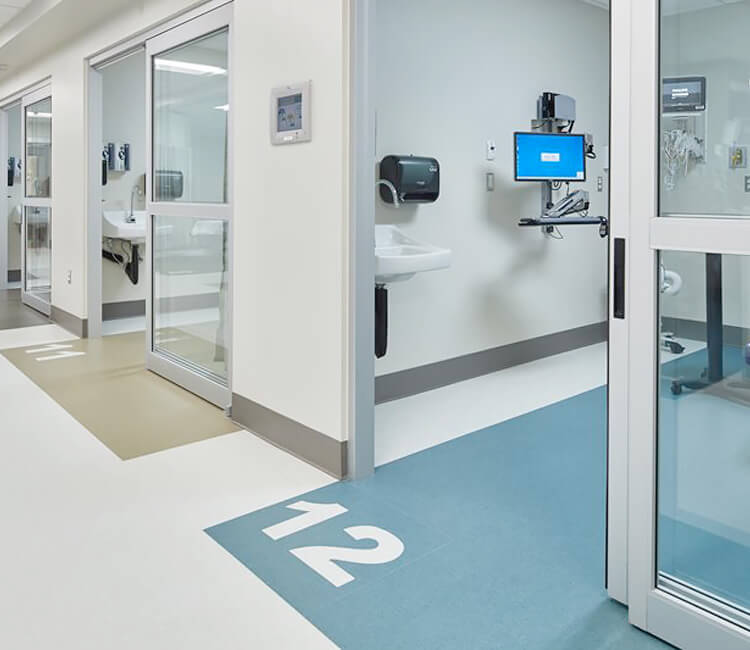 Acoustic flooring for healthcare environments